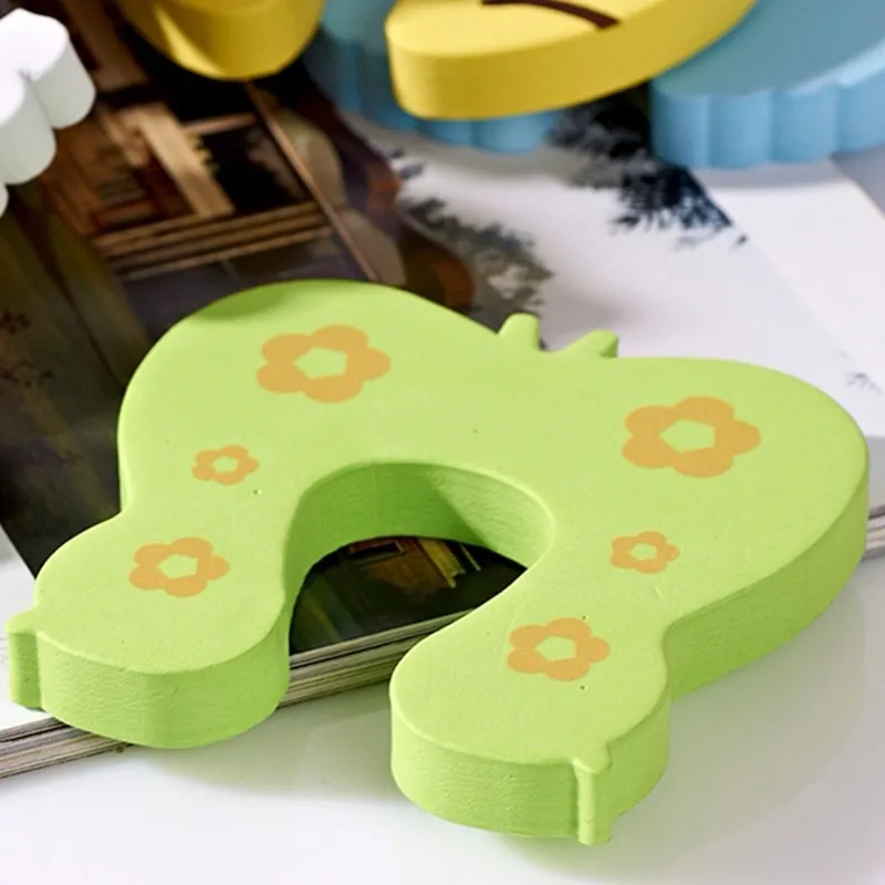 Topes de puerta de seguridad para ni&ntilde;os y beb&eacute;s, protecci&oacute;n para los dedos, prevenci&oacute;n de ruido, antipellizco, Color aleatorio-5