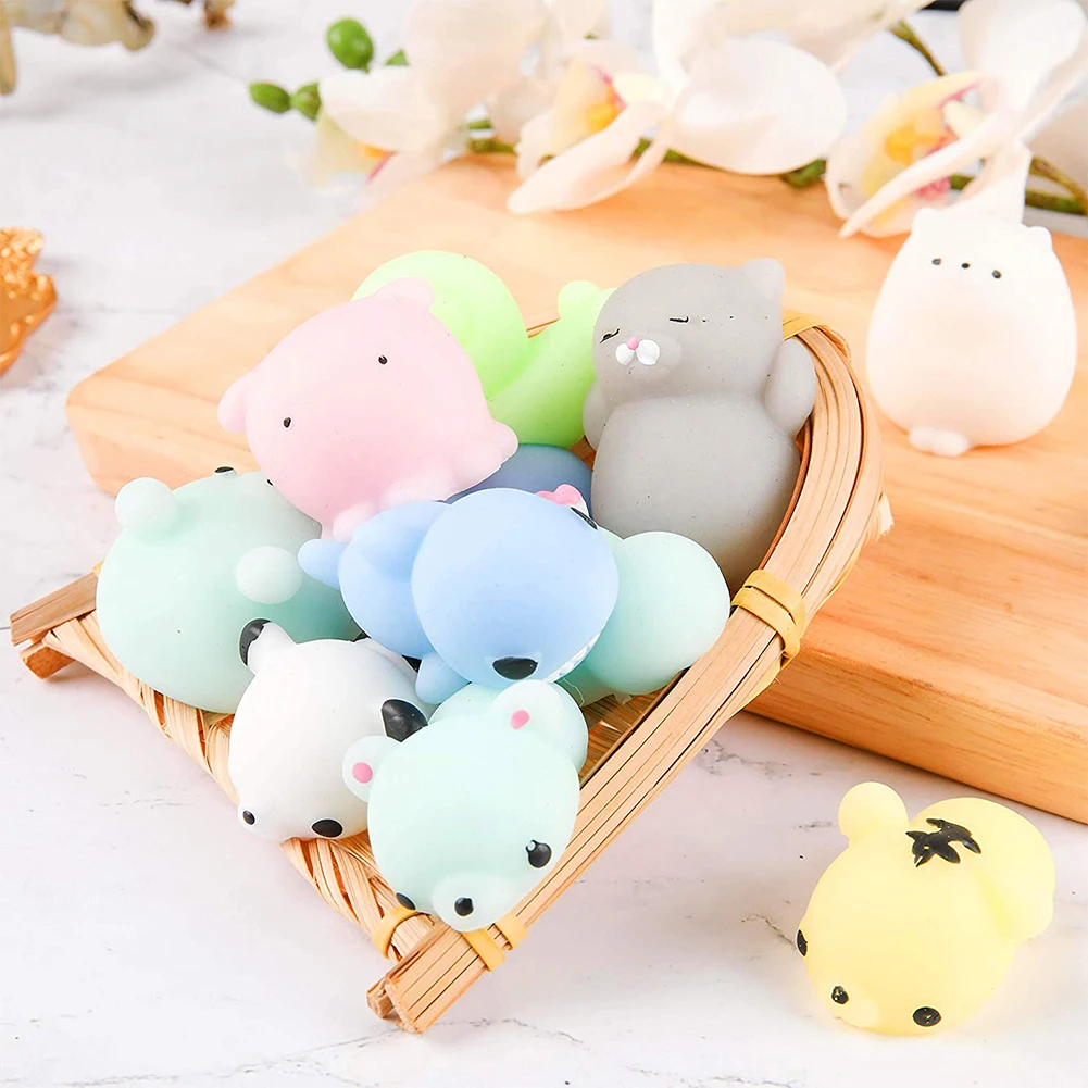 

Anti-Stress Mini Squeeze Cat Toy Soft Silicone Hand Squeeze Animals Cat Kawaii Rubber Squishes Antistress Toy Healing Stress