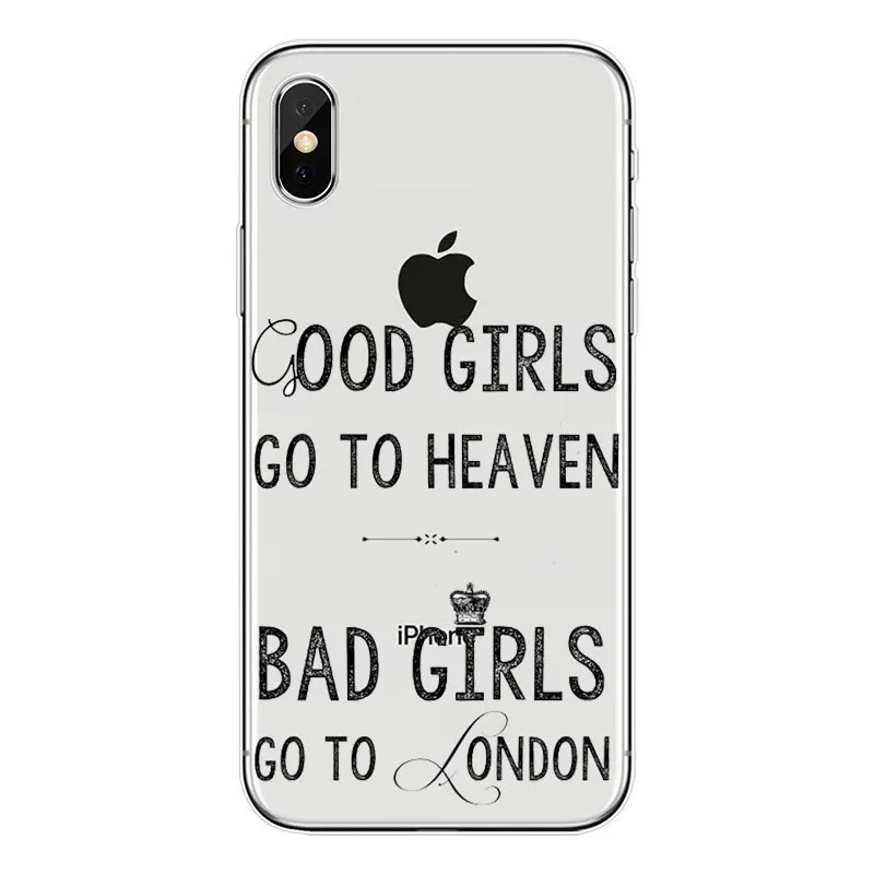 Модный пластиковый ультра задний Мягкий силиконовый чехол с надписью GOOD BAD GIRL для