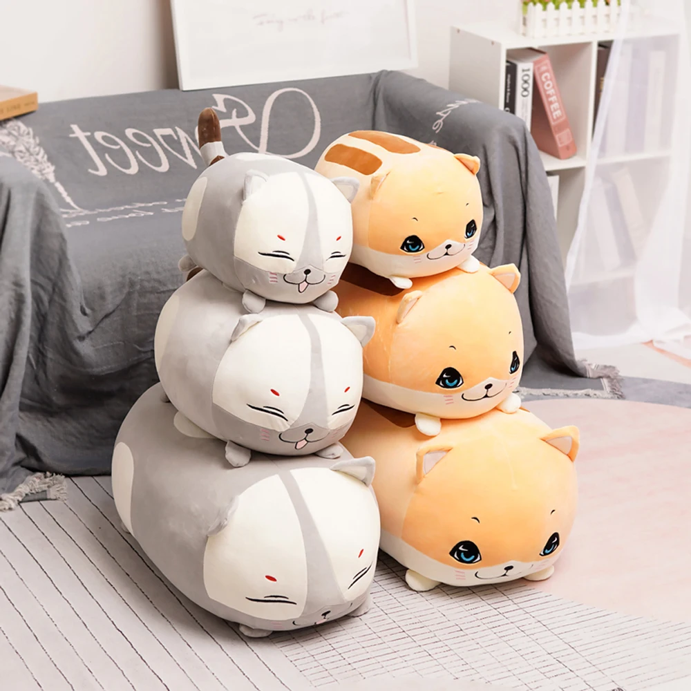 

Kawaii Lying Chuppy Cat Plush Toys Soft Cute Stuffed Animal Pillow Doll Lovely Toys for Kids Girls Valentines Birthday Gift
