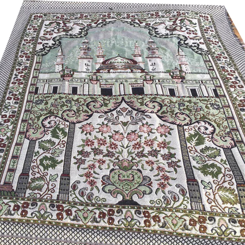 

Muslim Prayer Rug Islamic Carpet Mat For Muslim Prayer tapis de priere Islam Braided Mats Vintage Pattern Eid Rugs Tassel