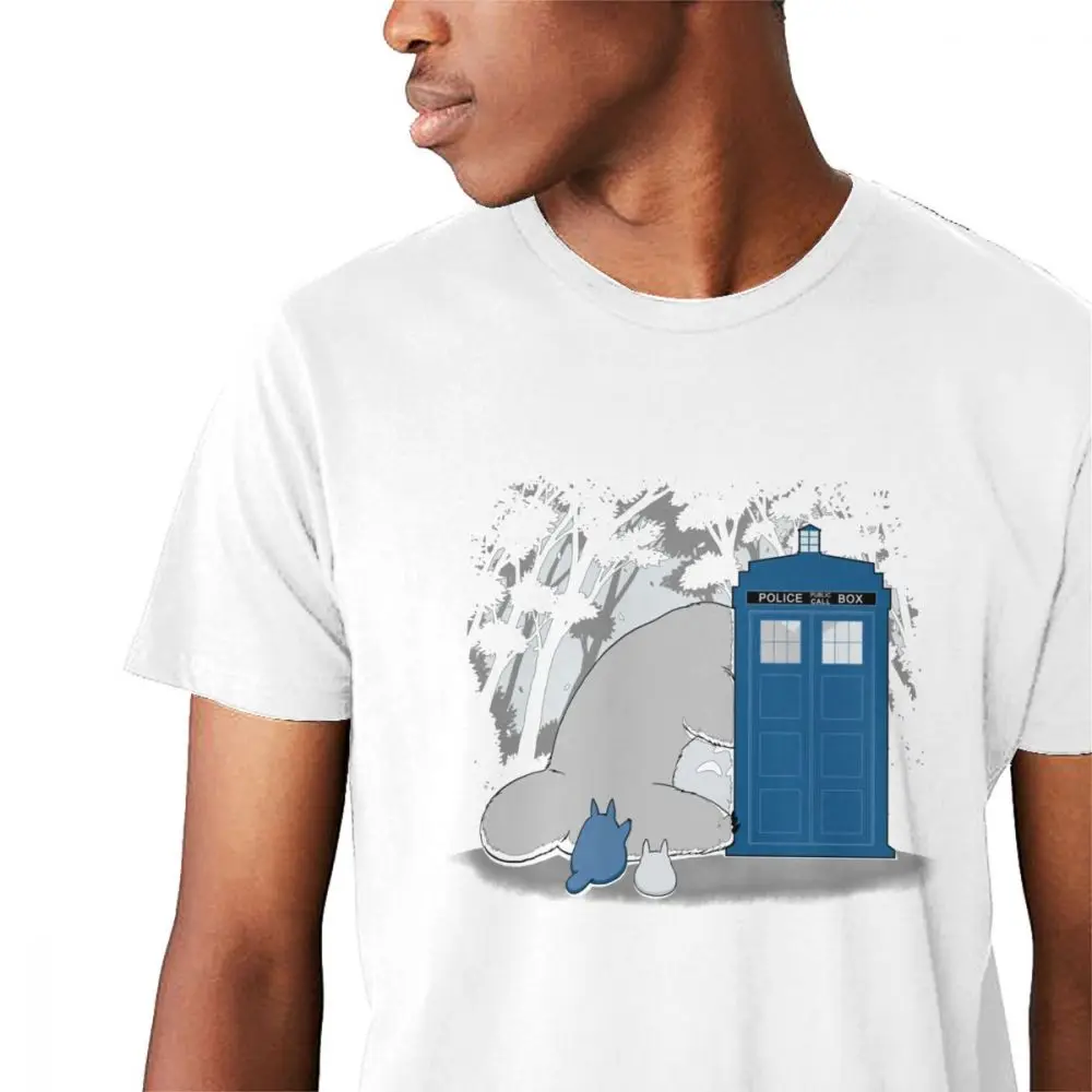 Круглый вырез лесные духи Тоторо Хаяо Миядзаки футболка Повседневное мужские