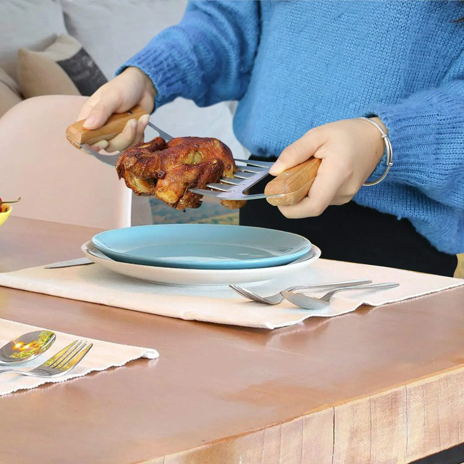 Измельчитель мяса-когти барбекю Медвежья когти набор из нержавеющей стали