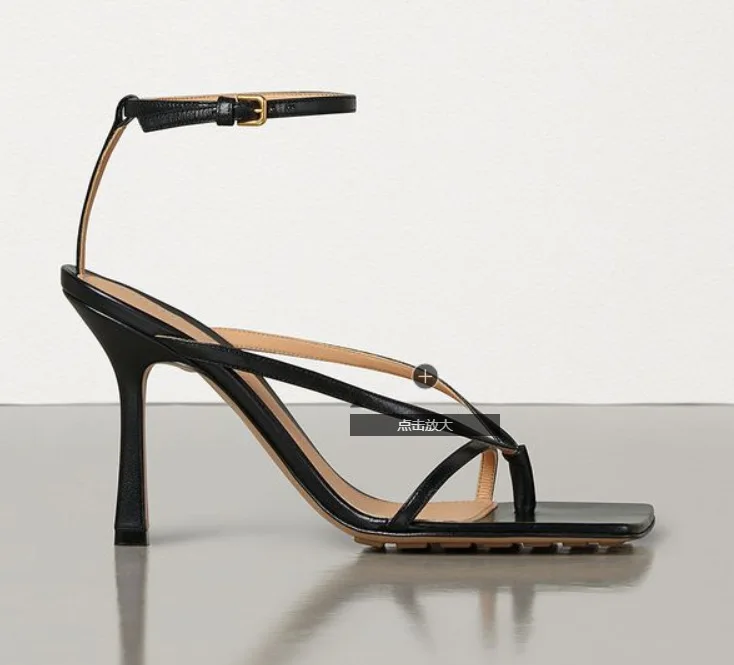 

Women Clip Toe Sandals Pumps New Summer Narrow Band Buckle Strap High Heels Female Shoes Ankle Belt Back Strap Ladies Flip Flop