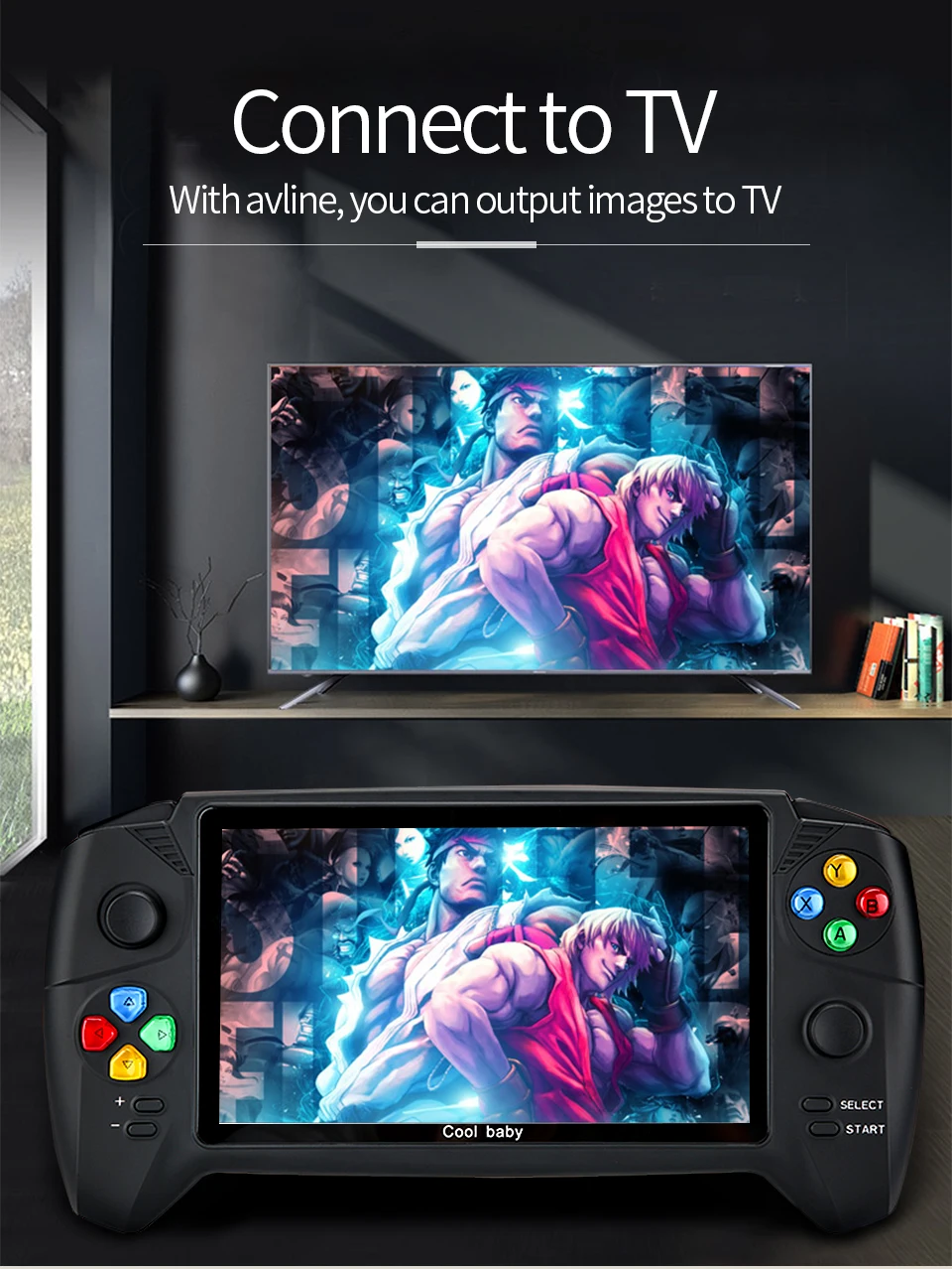 Лидер продаж 7-дюймовый HD симулятор портативная игровая консоль с 3000 встроенными