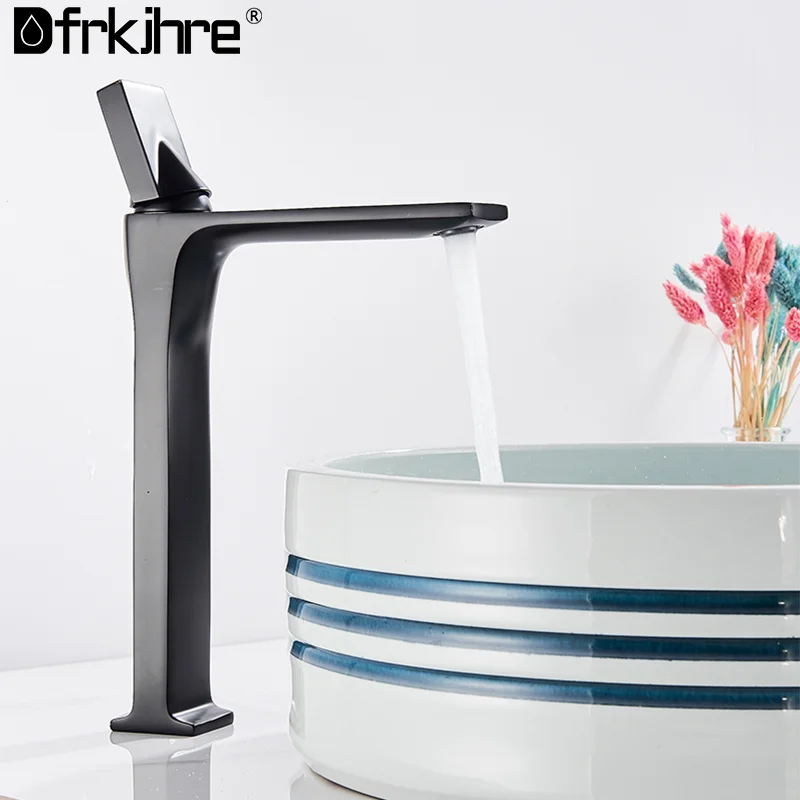 

Bathroom Waterfall Basin Faucets Black Bronze Faucet Hot and Cold Water Basin Mixer Tap Chrome Brass Toilet Sink Water Crane