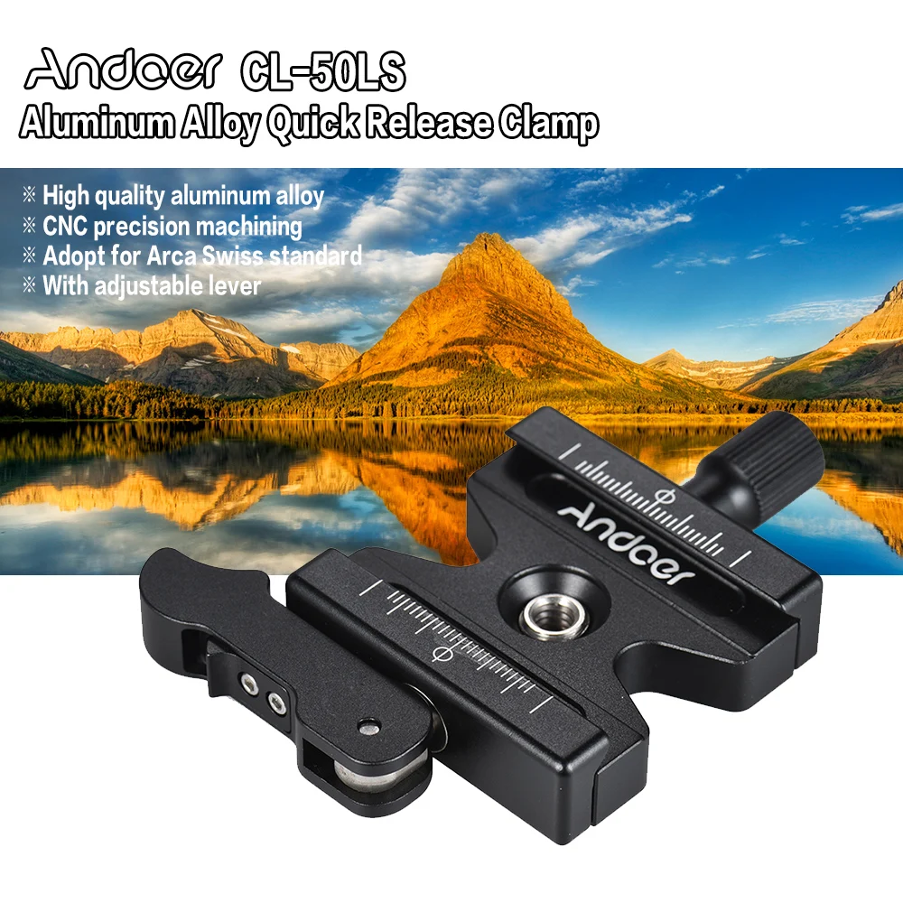 Andoer CL-50LS быстроразъемный зажим Регулируемый рычаг Ручка-тип 1/4 &quot&amp 3/8&quot
