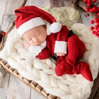 Рождественский комплект одежды для новорожденных реквизит для фотосъемки аксессуары для маленьких мальчиков и девочек одежда для фотосессии аксессуары для новорожденных