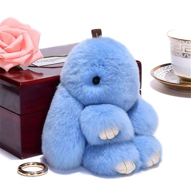Детские плюшевые игрушки мини-кролик искусственный помпон брелки женские сумки