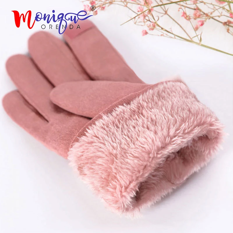 Классические женские модные зимние перчатки для активного отдыха спортивная