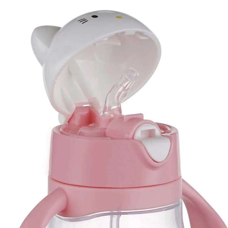 270 мл чашка младенца милые дети учатся питьевой воды соломы ручка бутылки