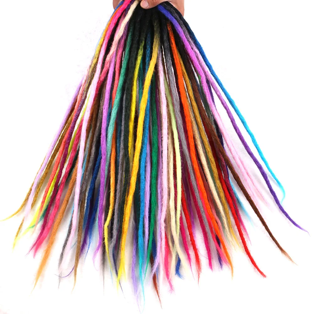 Синтетические волосы 1 прядь плетеные крючком дреды ручной работы наращивание