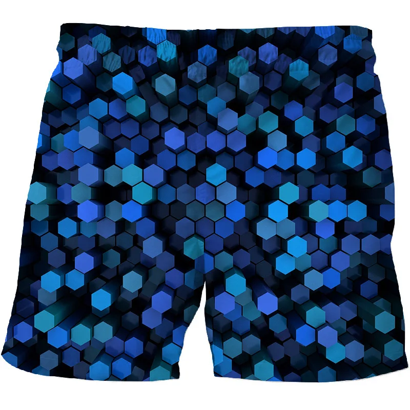 Мужские пляжные брюки для отдыха с 3D принтом головокружения в полоску