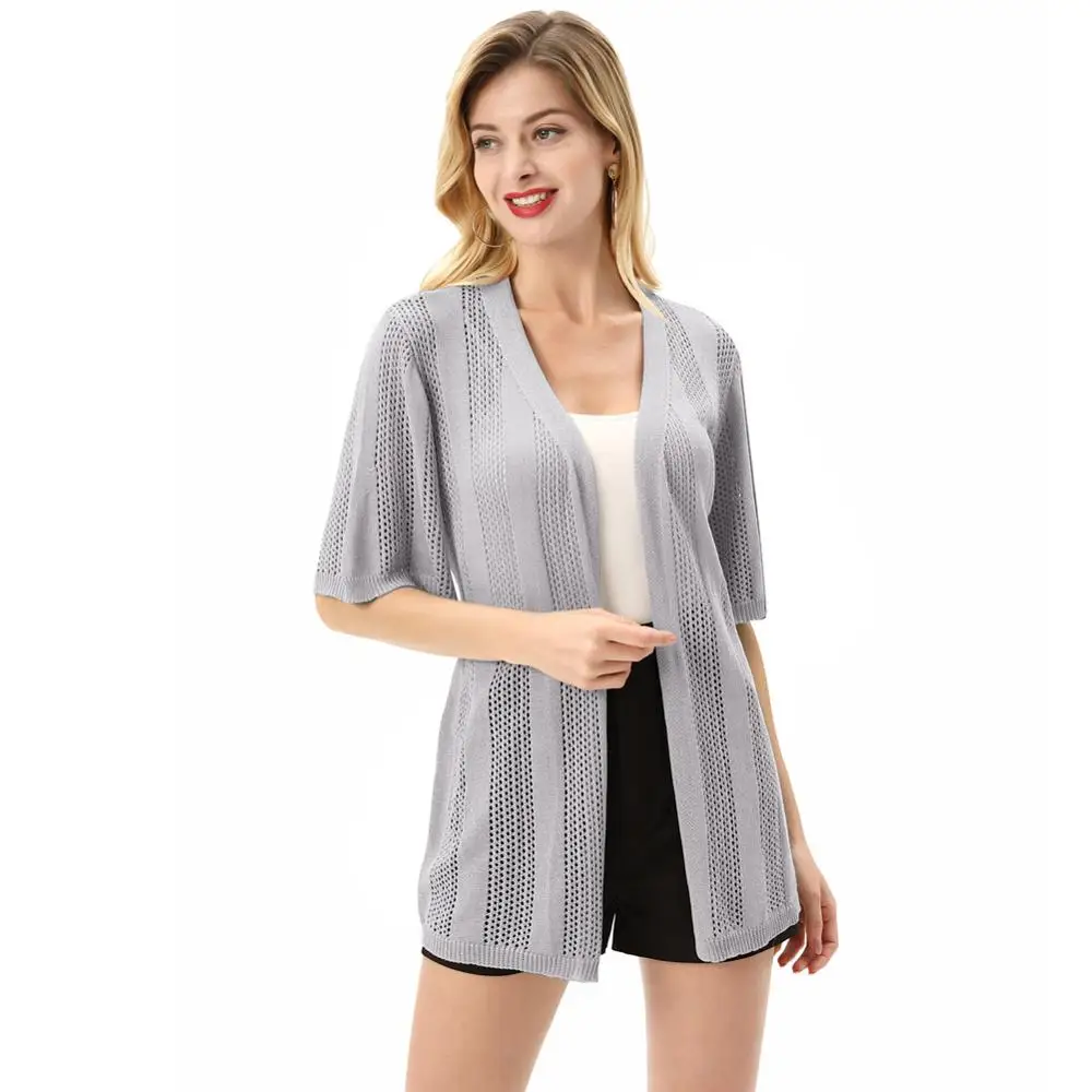 Женский кардиган Grace Karin повседневный Вязанный свитер с коротким рукавом и поясом
