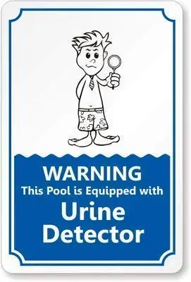 

Wall Art Tin Sign Christmas Funny Gifts for Men 12x8in,WarningThis Pool is Equipped with Urine Detector,Loading & Unloading