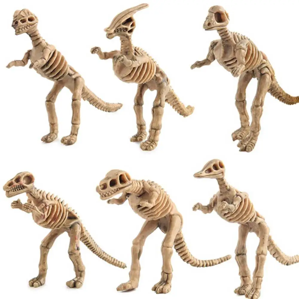 12PCS Mini Dinosaur Model Decor Jurassic Adornments Lifelike Ornament Simulated Skeleton | Игрушки и хобби