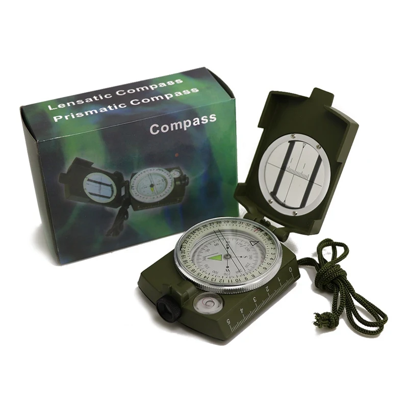

Compass Pocket Style Survival Military Army Green Geology Outdoor Metal Compass for Hiking Travel Hunting Camping Equipment