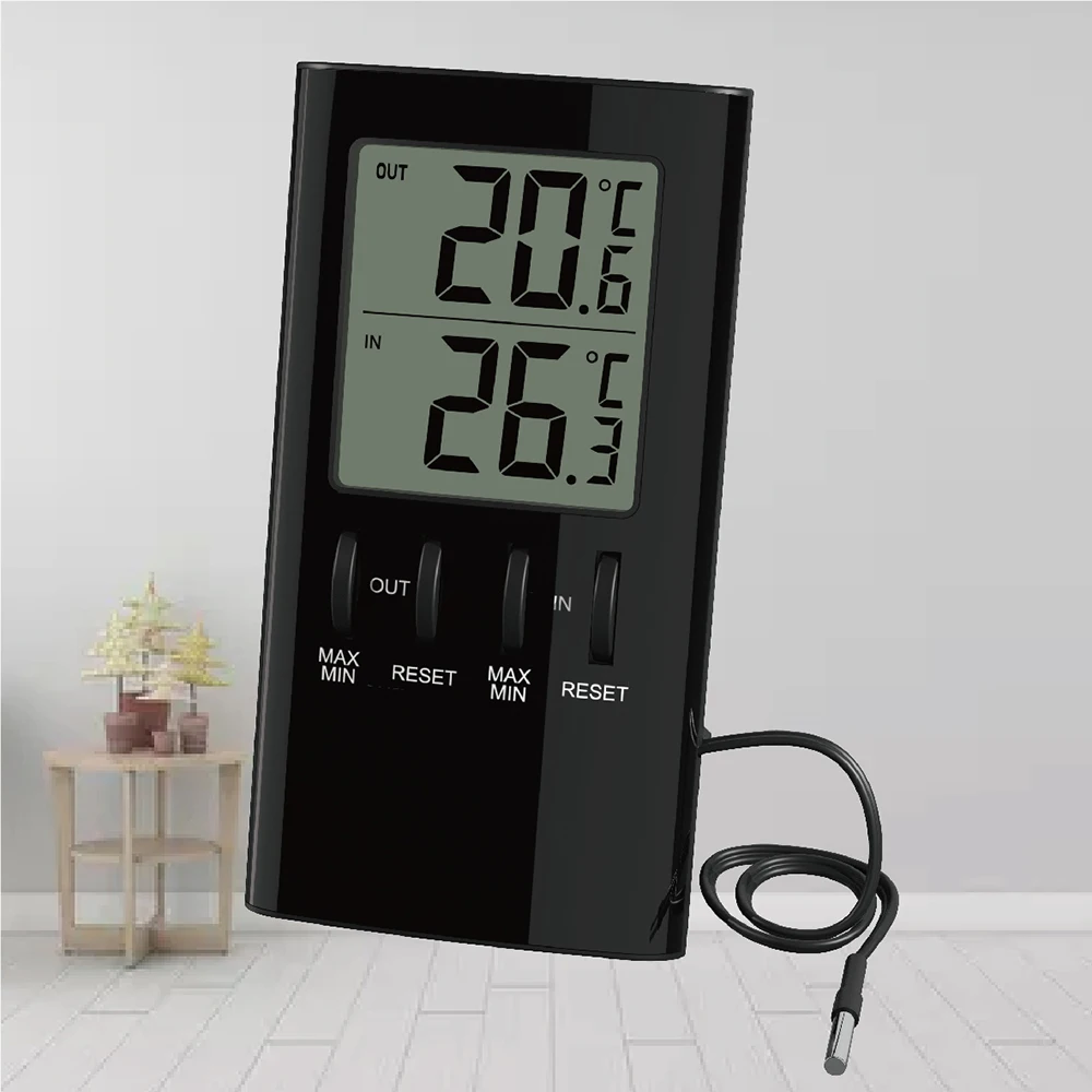 

Digital Indoor Oudoor Thermometer for Home Electronic LCD Temperature Measuring Instrument Weather Station