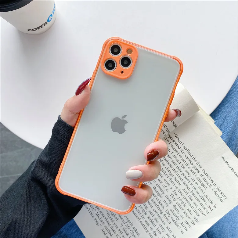 Роскошный противоударный бронированный матовый чехол для телефона iPhone 11 12 Pro Max XR