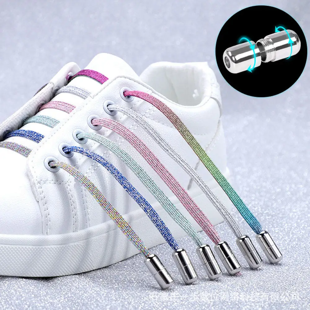 

Fashion Shoelaces Elastic No Tie Shoe Laces Strings Flat Locking Shoelace Kids Adult Sneakers Lazy Laces One Size Fits All Shoes