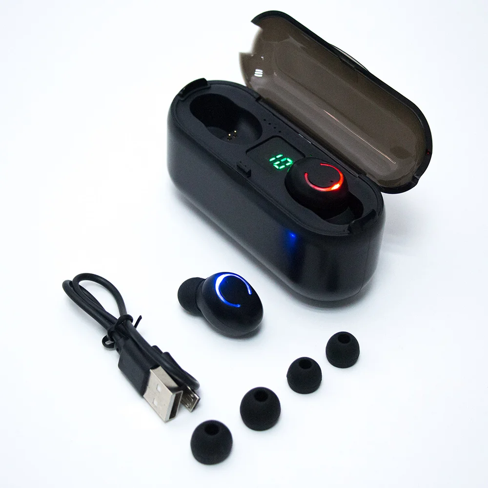 FLOVEME F9 Беспроводной Bluetooth наушники светодиодный Дисплей отпечатков пальцев