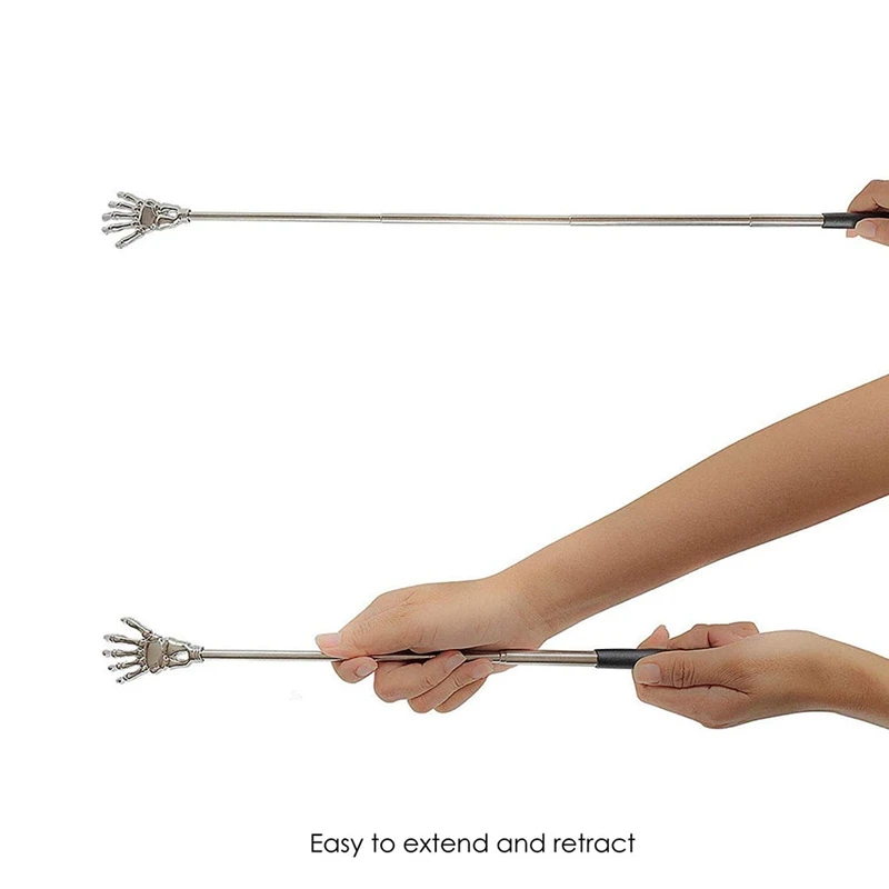 Скребок для спины с выдвижной ручкой устройство массажа из нержавеющей стали