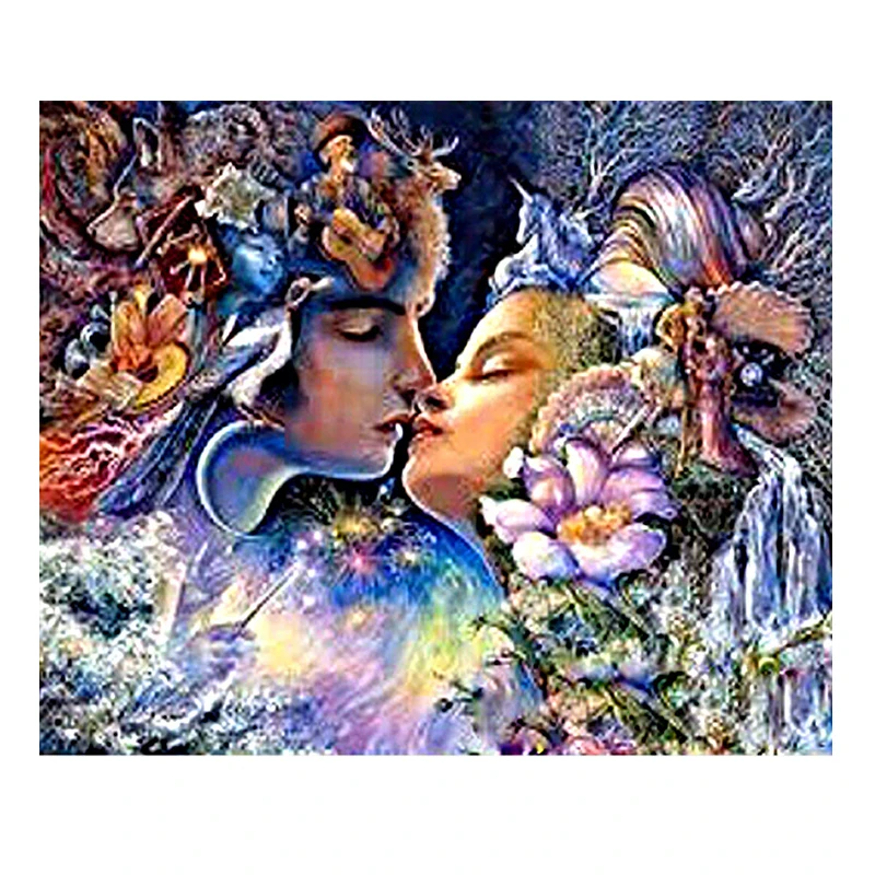 

5d diy Алмазная вышивка крестиком Алмазная вышивка любовник Поцелуй узор полное сверление Алмазная мозаика рукоделие подарки Домашний декор