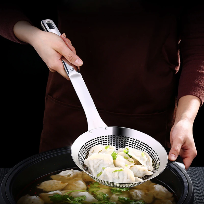 Дуршлаг Из Нержавеющей Стали LISM с фильтром большая домашняя плотная ложка для