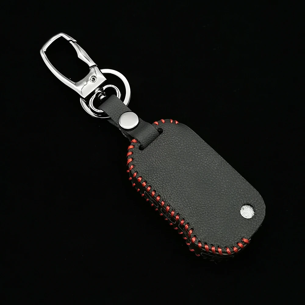 

Leather Car Key Cover Case Shell For Kia Sportage R Stinger Ceed CD Sorento Cerato Forte 4 Buttons Flip Wallet Holder