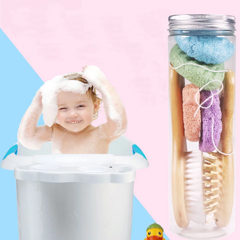 

Konjac Gum Bathing Sponge Brush Massage Cleaning Set For Baby Adult Makeup