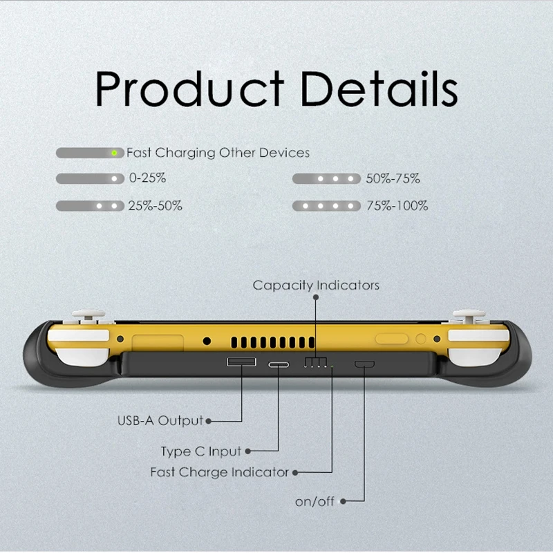 

for Nintendo Switch Lite Battery Charger Case Portable Powerbank 2 in 1 10000mAh Power Case for Switch Lite Battery Case