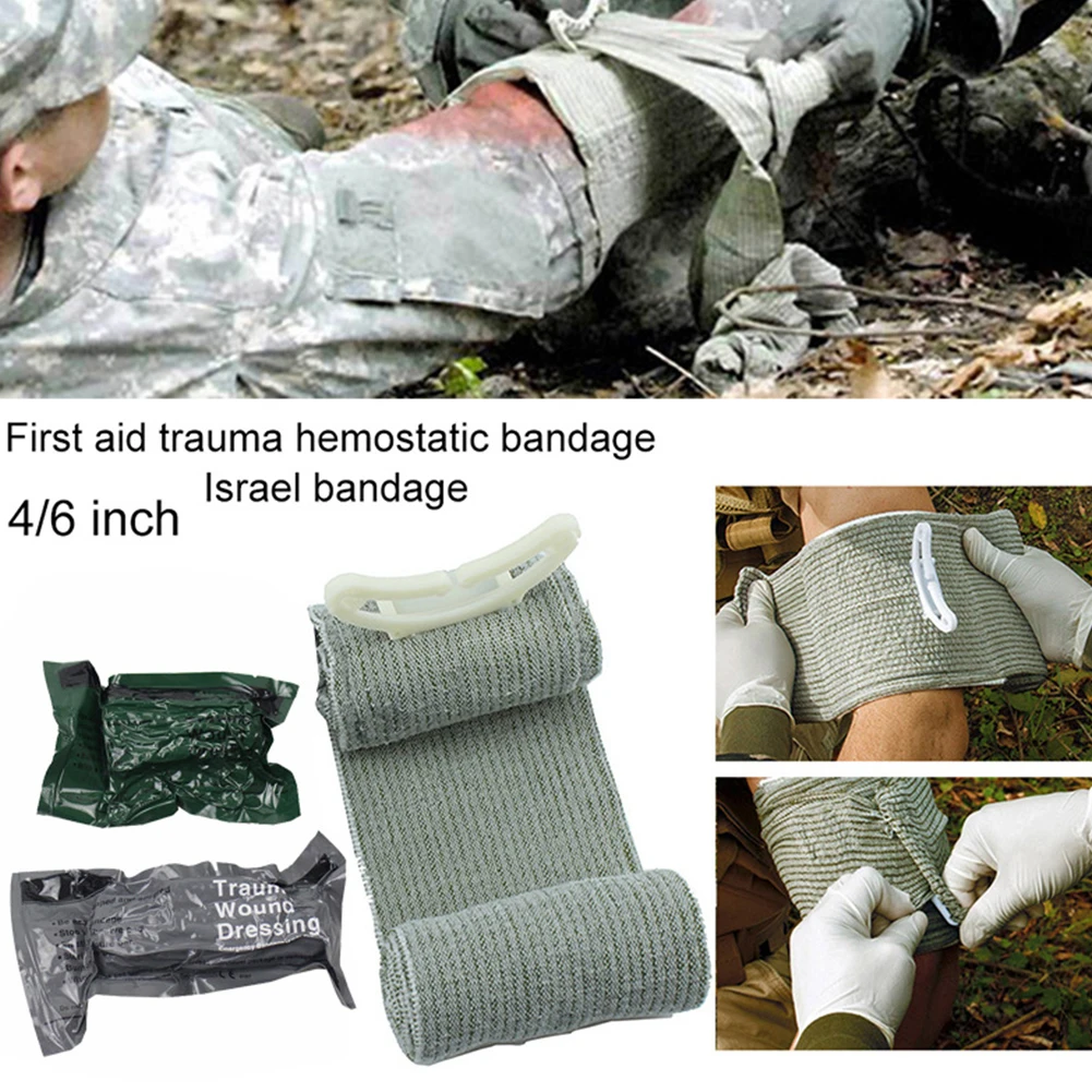 

Israeli Bandage Trauma Kit Emergency Compression Bandage Tourniquet Medical Dressing Sterile Roll Bandage Trauma First Aid Hot