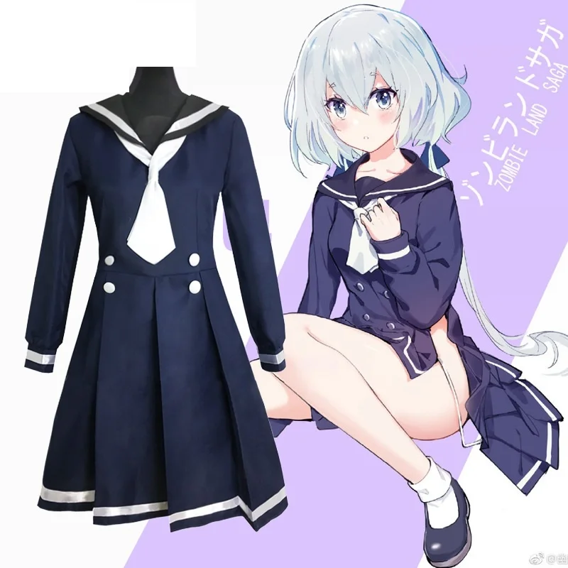 

Anime Cos ZOMBIE LAND SAGA Cosplay Costumes Konno Junko Costumes School Student Uniform Sets