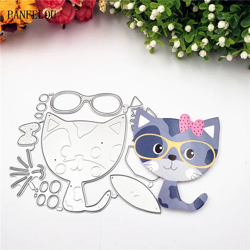 PANFELOU 11 5x10 см пасхальное кошка Скрапбукинг DIY тиснение бумажные матрицы