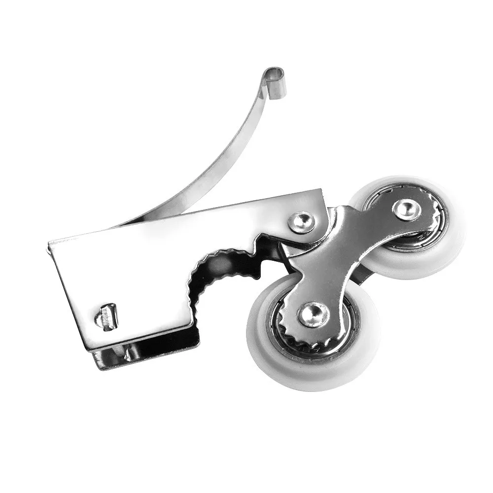 Металлический имитационный вал двухколесный бегунок для гардероба съемник