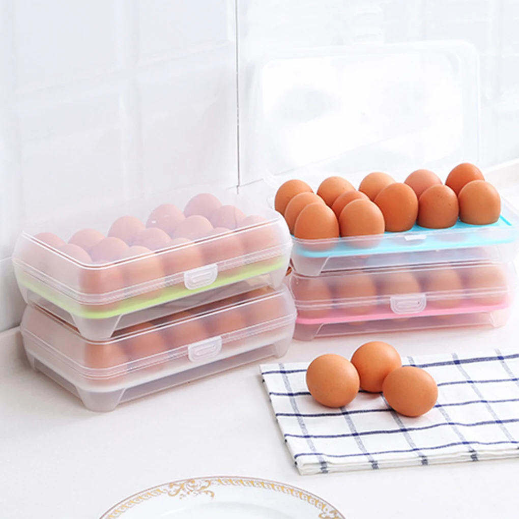 Boîtes de rangement d'œufs en plastique  porte-œufs de réfrigérateur  conteneurs de stockage des