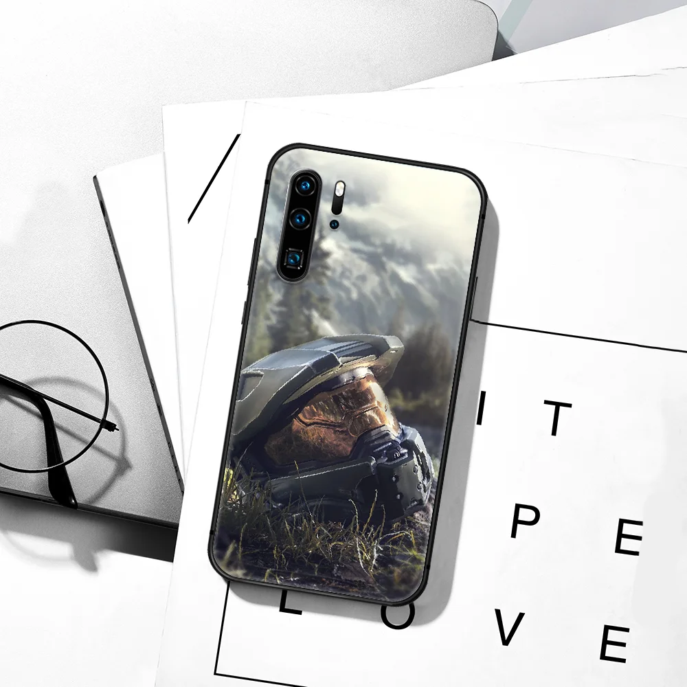 

Halo Game Phone Case For Huawei P Mate 10 20 30 40 Pro Lite Smart 2019 2021 black Prime Painting Funda Tpu Etui Pretty Cell 3D