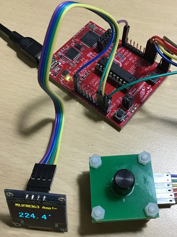 

Плата разработки модуля MLX90363