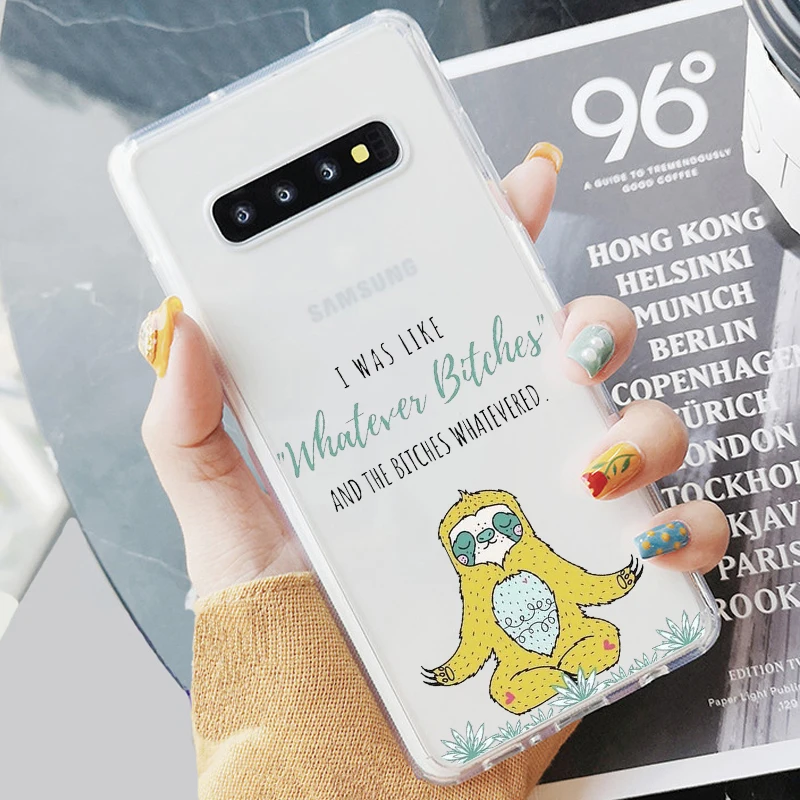 Чехол для телефона с милыми животными, мягкий силиконовый прозрачный чехол из ТПУ с принтом для samsung S6 S7 Edeg S8 S9 Plus S10+ S10E Lite A50 A30 A10 - Цвет: TPU