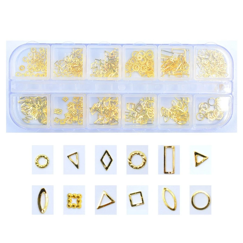 

12 Grids/Box Mixed Glitter Metal Nail Art Decoration Epoxy Resin Filling Material Jewelry DIY Crafts Filler