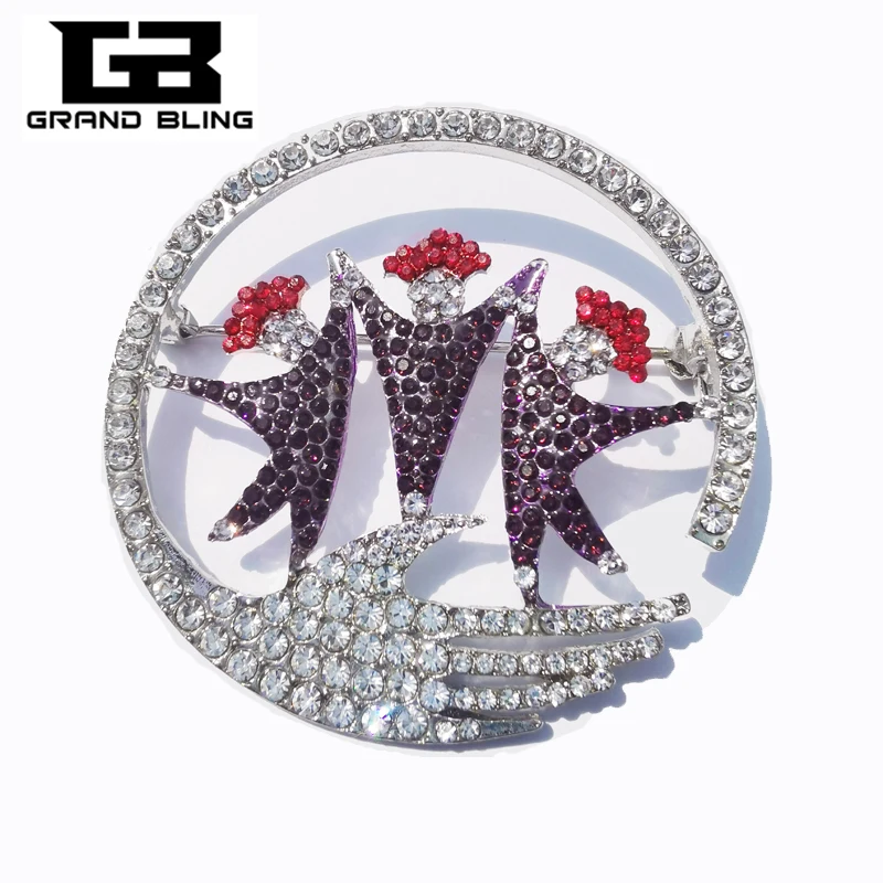 Грандиозное Новое поступление, кольцо брошка «Друзья» с кристаллом, ювелирное изделие, уникальный подарок для друзей