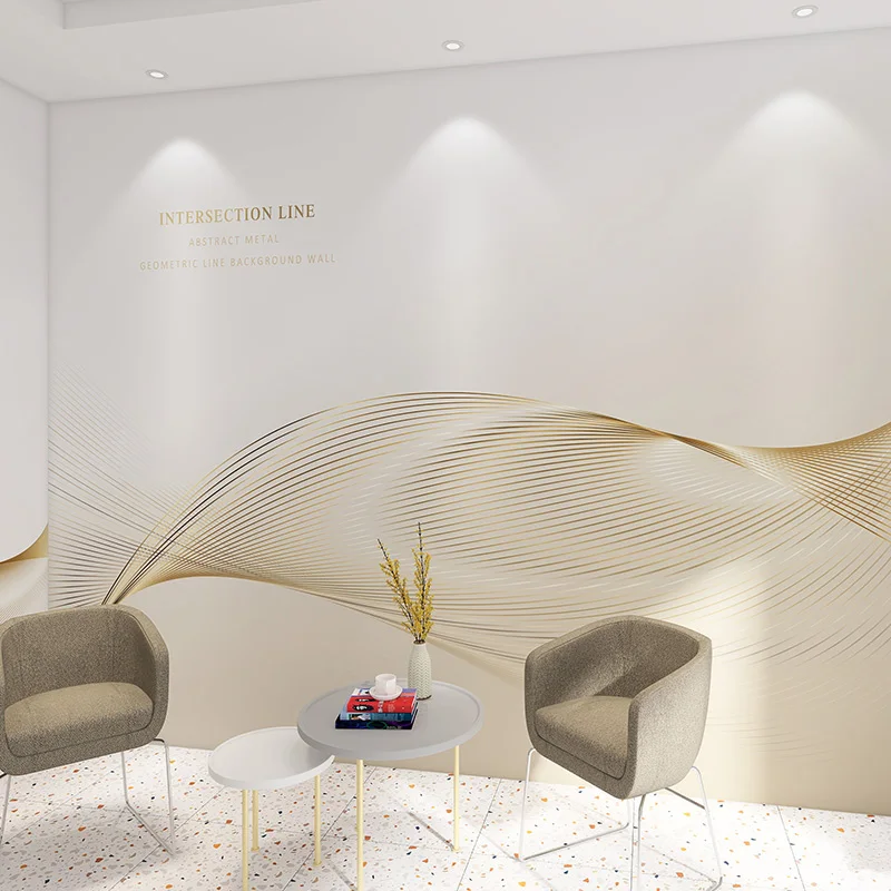 Роскошный фон для телевизора в скандинавском стиле настенная роспись золотой