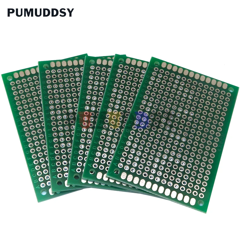 5PCS/Lot 4x6cm Breadboard Plate Wholesale 4*6CM Double-Side Copper Prototype PCB Universal Printed Circuit Board | Электронные
