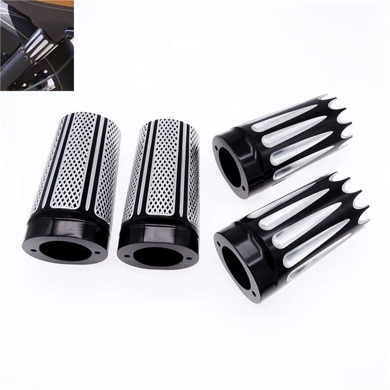 

1 Pair Aluminum Motorcycle Front Fork Boot Slider Covers For Harley Touring Road King Trike 1984-2013 FLT FLHR FLHT FLHX 08-17