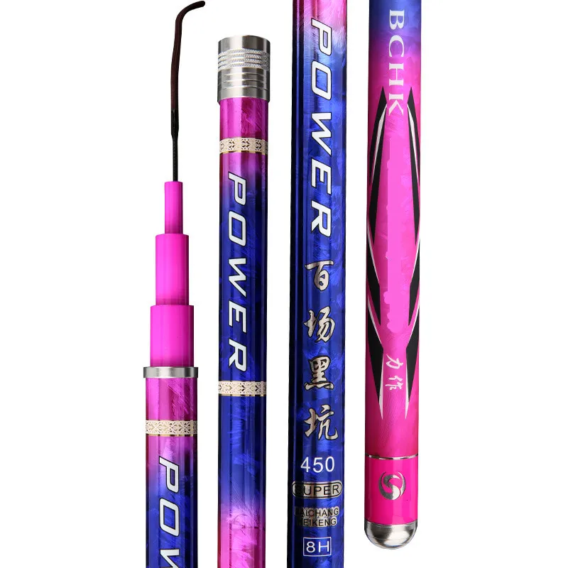 Telescopic Fishing Rod High Quality Carbon fiber 8H 19 tone 2.7m-4.5m-5.7m taiwan rod Ultra Light Hard Fishing Pole Feeder