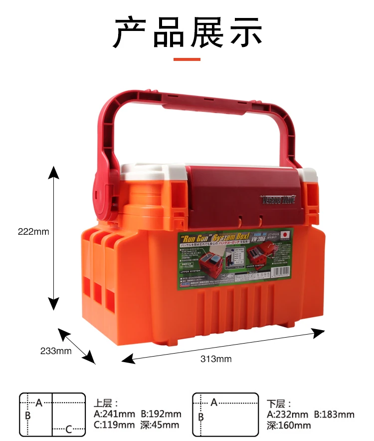 

High Quality Equipment Fishing Tackle Boxes Storage Container Fishing Hook Box Organizer Caja Pesca Fishing Accessories EJ50FB