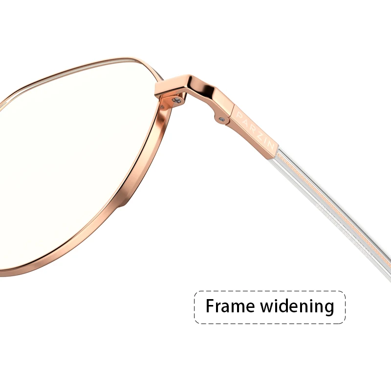 PARZIN 72115 Blue Light Glasses Women Vintage Round Eyeglasses Frame Men Fashion Myopia Optical Eyewear Lunette De Vue Femme