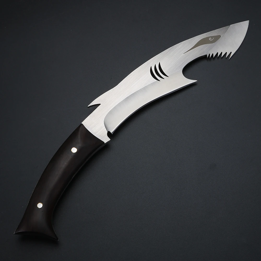 Нож с фиксированным лезвием типа акулы для кемпинга охоты|Ножи| |