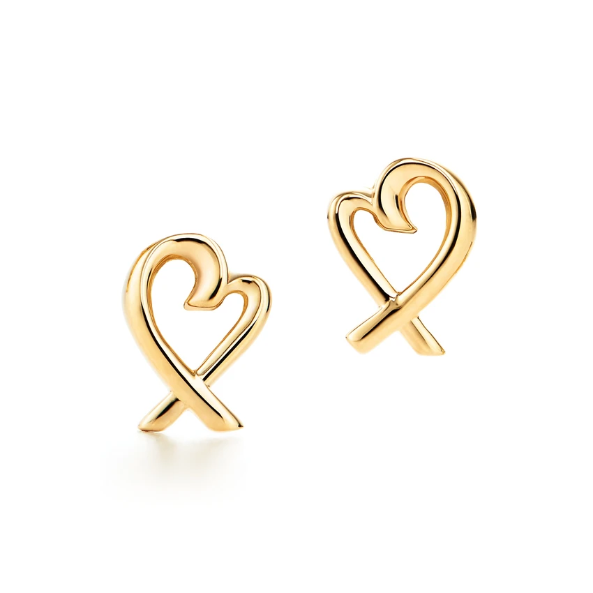 

Simple fashion personality love hollow stud earrings earrings