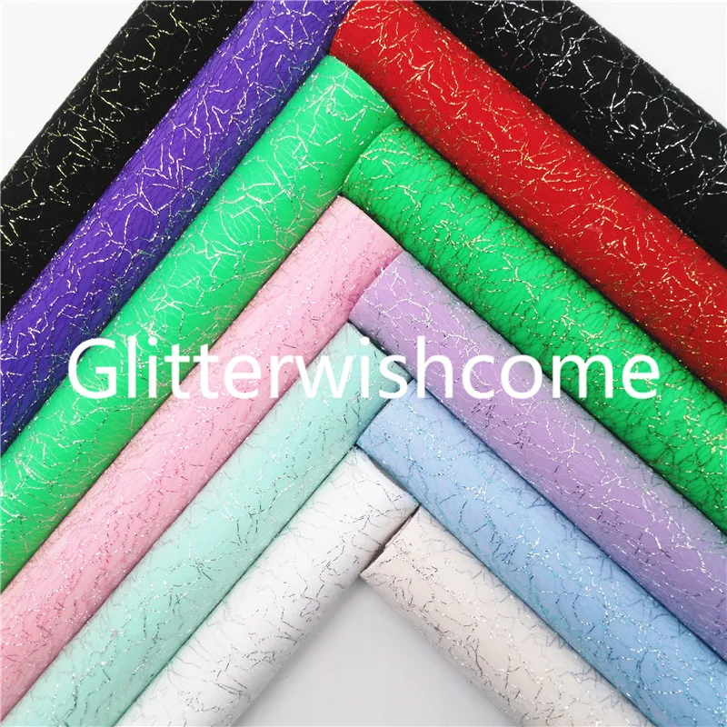 Искусственная кожа Glitterwishcome 21 х29 см Размер A4 блестящая искусственная ткань винил